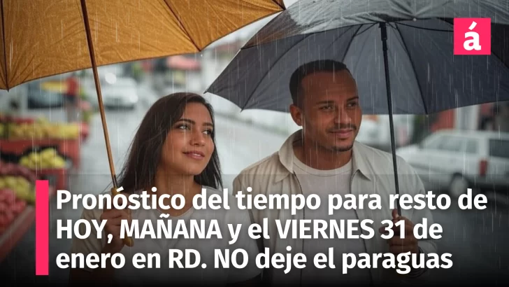 Pronóstico del Tiempo en República Dominicana resto de HOY, MAÑANA y el VIERNES 31 de Enero: Cambios Climáticos y Lluvias en Camino para el Fin de Semana