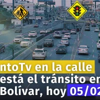 Difícil el tránsito en la Av. Simón Bolivar, al momento de ésta publicación