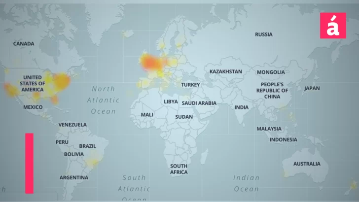 Mapa Mundi relación caída PSN