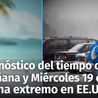 Prepárate para el informe climático de hoy, mañana y el miércoles 19: Pronóstico del Tiempo actualizado para República Dominicana, EE.UU. y México