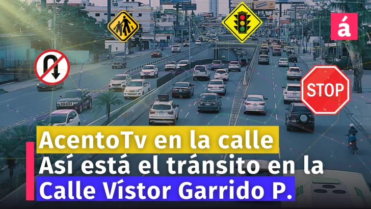 Situación del tránsito en la calle Víctor Garrido Puello
