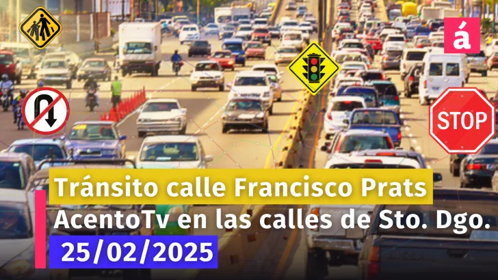 Complejo el tránsito en la Calle Francisco Prats. Acento Tv en las calles de Santo Domingo