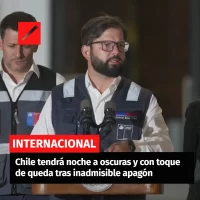 Chile tendrá noche a oscuras y con toque de queda tras inadmisible apagón