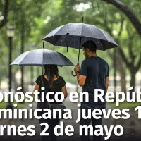 Informe climático: Pronóstico para República Dominicana hoy, mañana jueves 1 y viernes 2 de mayo, 2025