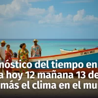 Pronóstico del Tiempo actualizado en República Dominicana de Hoy Lunes y Mañana Martes 13. Además el clima en varios países del mundo