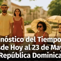 Polvo del Sahara y sistema anticiclónico: Pronóstico del Tiempo para República Dominicana del resto del día de hoy hasta el viernes 23 de mayo
