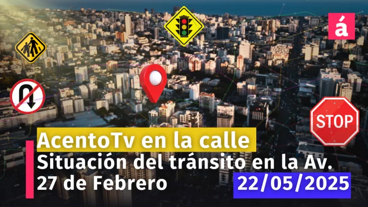 El tránsito en este momento en la Av. 27 de Febrero