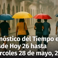 Clima en República Dominicana: Pronóstico del Tiempo condicionado desde el inicio de la semana por presencia de una Vaguada y Onda Tropical