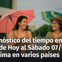 Pronóstico del Tiempo en República Dominicana desde hoy al sábado: No hay polvo Sahariano ¿Lloverá el fin de semana? El clima en el mundo
