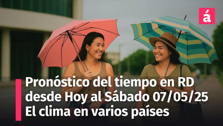 Pronóstico del Tiempo en República Dominicana desde hoy al sábado: No hay polvo Sahariano ¿Lloverá el fin de semana? El clima en el mundo