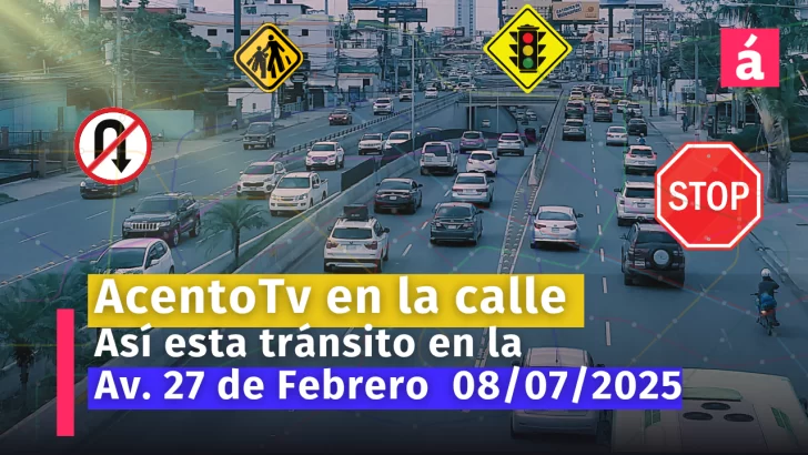 Así está el tránsito en éste momento en la Av. 27 de Febrero