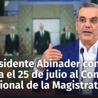 Presidente Abinader convocó al Consejo Nacional de la Magistratura para el 25 de julio