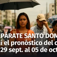¿Lluvia o sol? Así estará el clima en Santo Domingo del 29 de septiembre al 5 de octubre