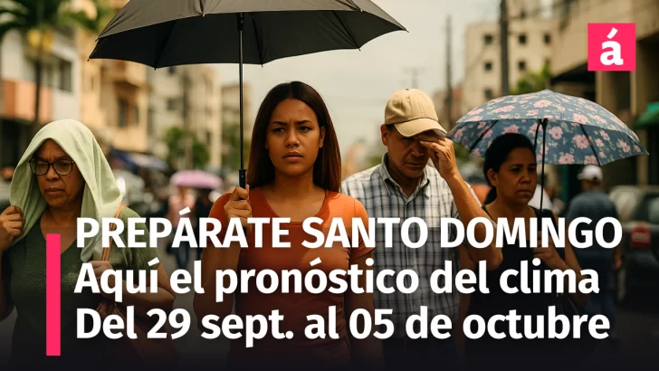 ¿Lluvia o sol? Así estará el clima en Santo Domingo del 29 de septiembre al 5 de octubre