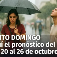 Clima en Santo Domingo para la próxima semana: pronóstico del tiempo desde el 20 al 26 de octubre, 2025