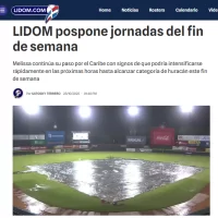Huracán Melissa obliga a LIDOM a posponer juegos de fin de semana, podrían reactivarse el lunes