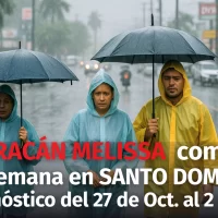 Santo Domingo bajo la sombra del huracán MELISSA: pronóstico clave 27 octubre-2 noviembre