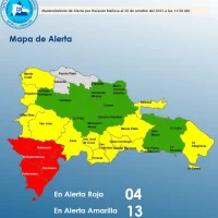 COE reduce niveles de alerta roja, Melissa seguirá causando lluvias en el país principalmente en la parte sur de Republica Dominicana