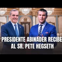 Presidente Abinader recibe al  Secretario de Guerra de Estados Unidos Pete Hegseth (interrumpido)