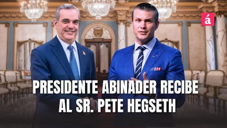 Presidente Abinader recibe al  Secretario de Guerra de Estados Unidos Pete Hegseth (interrumpido)