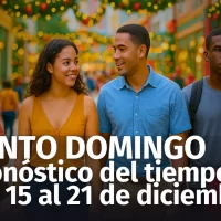 Santo Domingo: Este es el pronóstico del tiempo del 15 al 21 de diciembre, previo a las navidades del 2025