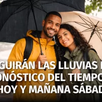 ¿Seguirán los aguaceros hoy viernes y mañana sábado en República Dominicana? Esto es lo que se espera por la vaguada
