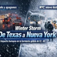 Frío extremo y nieve histórica en Estados Unidos: así golpea la tormenta invernal Fern desde Texas hasta Nueva York