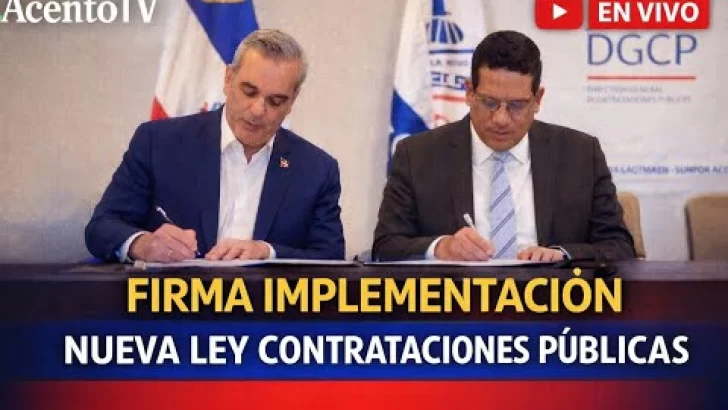 EN VIVO: Firma del Reglamento para Implementación Nueva Ley de Contrataciones Públicas.