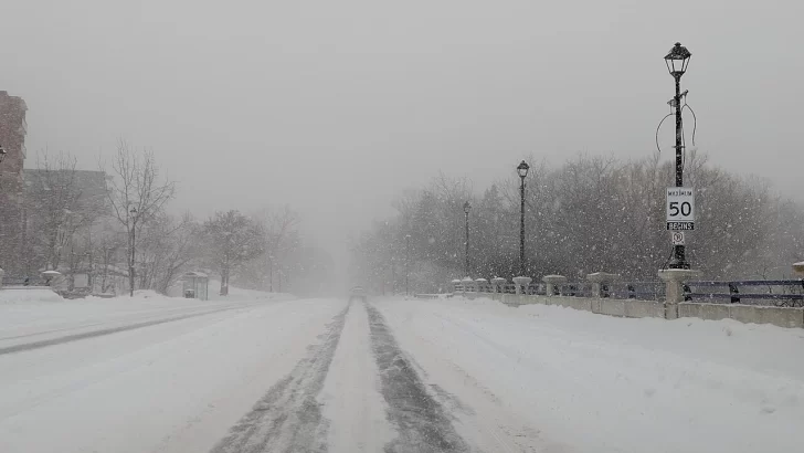 Reduced visibility in Brampton, Ontario