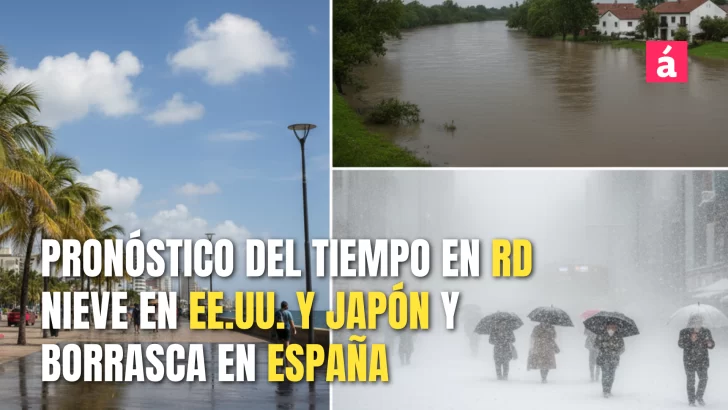 Pronóstico del tiempo de hoy y el fin de semana: República Dominicana, España con la borrasca Marta, Japón y EE.UU. frío extremo