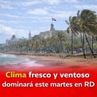 El tiempo en República Dominicana: Clima fresco y ventoso dominará este martes en RD, con lluvias pasajeras en algunas zonas