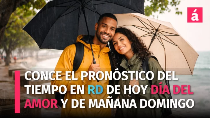 ¿Planes al aire libre hoy día del amor y la amistad? Aquí el pronóstico del tiempo para este fin de semana en República Dominicana