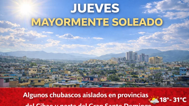 El clima para Republica Dominicana hoy: Sol dominante para hoy con chubascos puntuales en estas zonas, ¿estás en una de ella?
