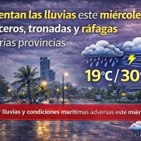 El clima para Republica Dominicana hoy: Aumentan las lluvias este miércoles aguaceros, tronadas y ráfagas en varias provincias