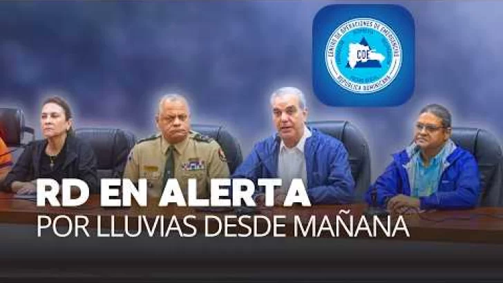 RD en alerta por un sistema frontal que generará lluvias. Luis Abinader preside la reunón del COE