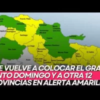 COE vuelve a colocar el Gran Santo Domingo y a otra 12 provincias en alerta amarilla