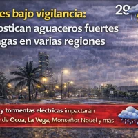 El clima para Republica Dominicana hoy: martes bajo vigilancia pronostican aguaceros fuertes y ráfagas en varias regiones