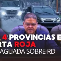 Por vaguada sobre la República Dominicana el COE mantiene alerta roja en varias provincias