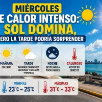 El clima para Republica Dominicana hoy: miércoles de calor intenso sol domina, pero la tarde podría sorprender