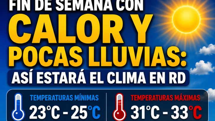 El clima para Republica Dominicana hoy: fin de semana con calor y pocas lluvias así estará el clima en el País
