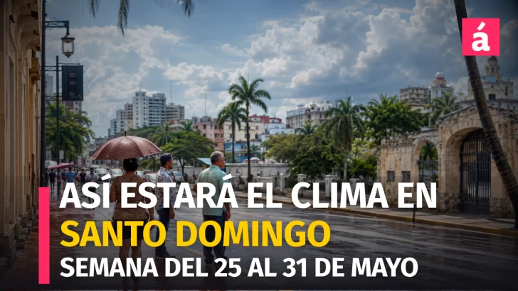 Fin de mayo con ambiente inestable: este es el pronóstico del tiempo esperado para Santo Domingo desde el 25 al 31