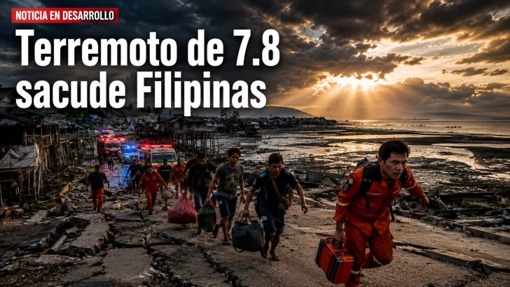 Terremoto de 7.8 sacude Filipinas y activa alerta de tsunami