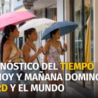 Pronóstico del tiempo de hoy y mañana domingo: Vaguada y onda tropical aumentarán las lluvias en República Dominicana.