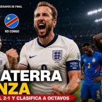 Mundial de fútbol, 2026: Inglaterra luego de temblar al inicio, se remonta ante RD Congo y avanza en el Mundial (actualizado a las 14:36 ET)