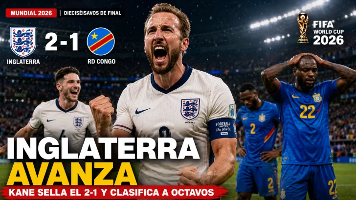 Mundial de fútbol, 2026: Inglaterra luego de temblar al inicio, se remonta ante RD Congo y avanza en el Mundial (actualizado a las 14:36 ET)