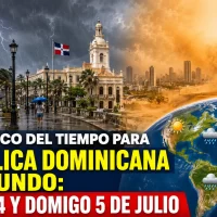 Pronóstico del tiempo de hoy sábado y mañana domingo 5 de julio en República Dominicana y el mundo