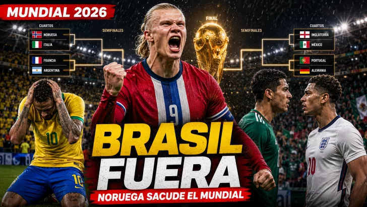 Noruega elimina a Brasil y sacude el Mundial 2026: México, Inglaterra, España y Argentina van por cuartos
