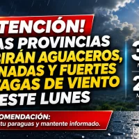 El clima para Republica Dominicana hoy: Atención Estas provincias recibirán aguaceros, tronadas y fuertes ráfagas de viento este lunes