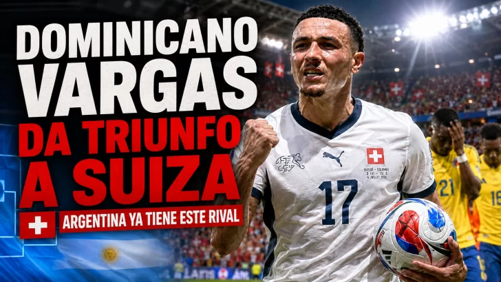 Dominicano Rubén Vargas da el triunfo a Suiza ante Colombia en los penales. Argentina ya sabe con quién se juega la vida en los cuartos de final