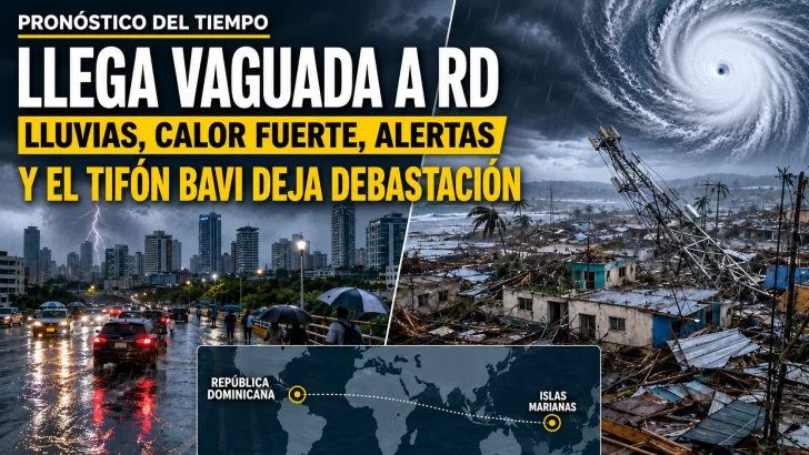 Aguaceros fuertes, calor y alertas: así estará el tiempo en RD desde esta tarde hasta el viernes. Además los daños que ha dejado el supertifón Bavi